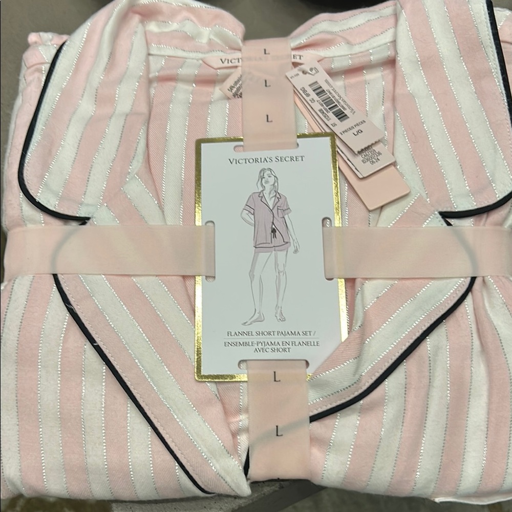 Victoria's Secret Pink and White Pajama Set NWT